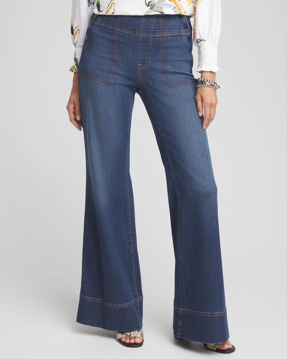 Pull-On Flare Trouser Jeans | Chico's Pull-On Flare Trouser Jeans | Chico's